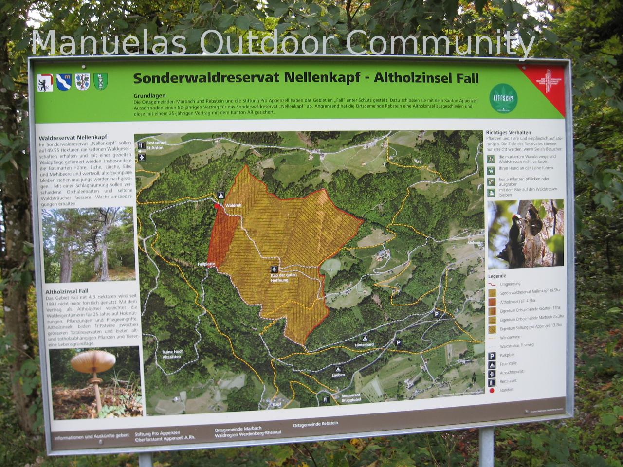 Rundwanderung von Altstätten nach St.Anton (Schweiz, SG) Wanderkarte-Waldreservat Nellenkapf.JPG