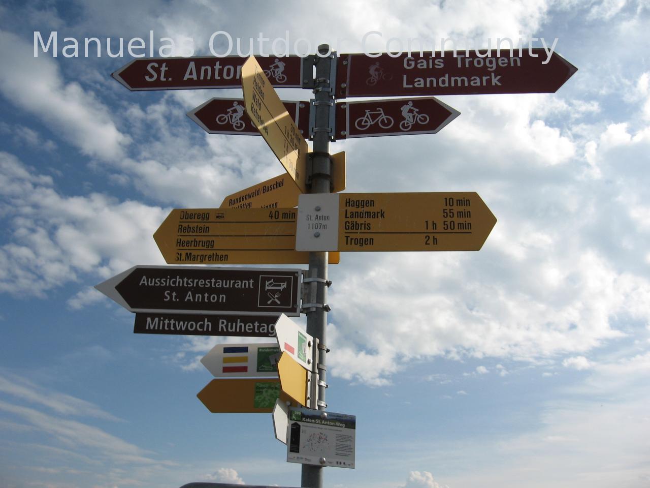 Rundwanderung von Altstätten nach St.Anton (Schweiz, SG) St Anton -Wanderwege.JPG